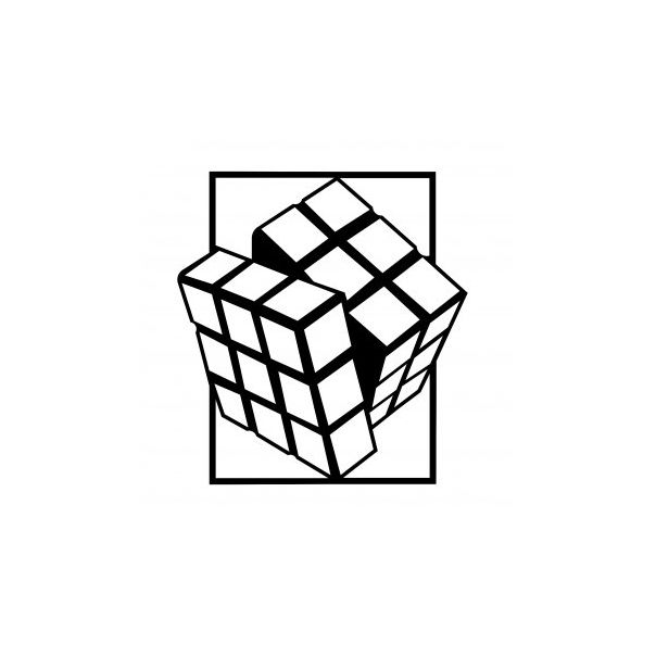 WALLXPERT Zidna dekoracija Rubik's Cube - 175212