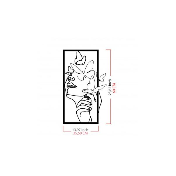 WALLXPERT Zidna dekoracija Butterfly face female - 175290