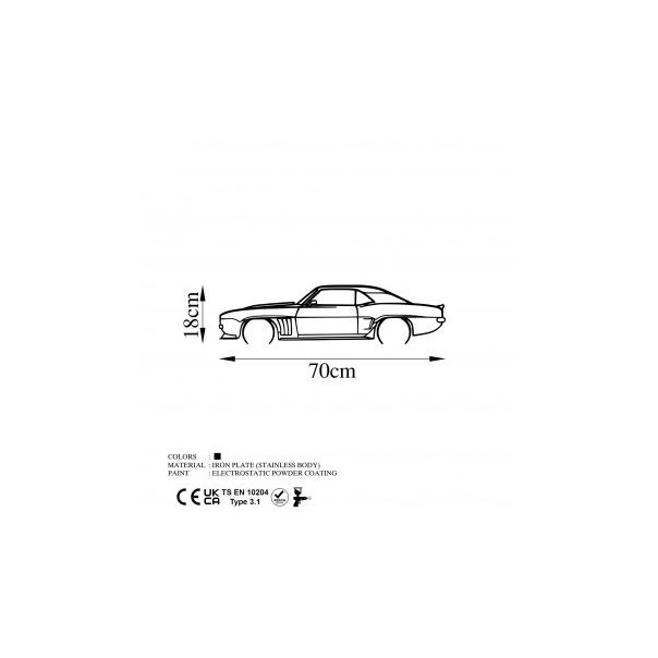 WALLXPERT Zidna dekoracija Chevrolet camaro silhouette - 175295