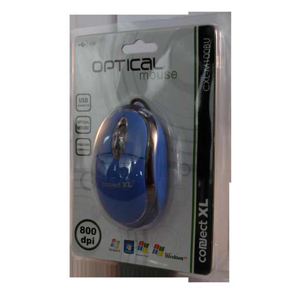 Connect XL Miš optički,  800dpi, USB, plava boja - CXL-M100BU - EP2924635