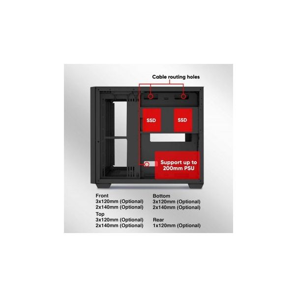 ARMAGGEDDON TESSARAXX CORE 12 AIR ATX gejmersko kuciste - 175791