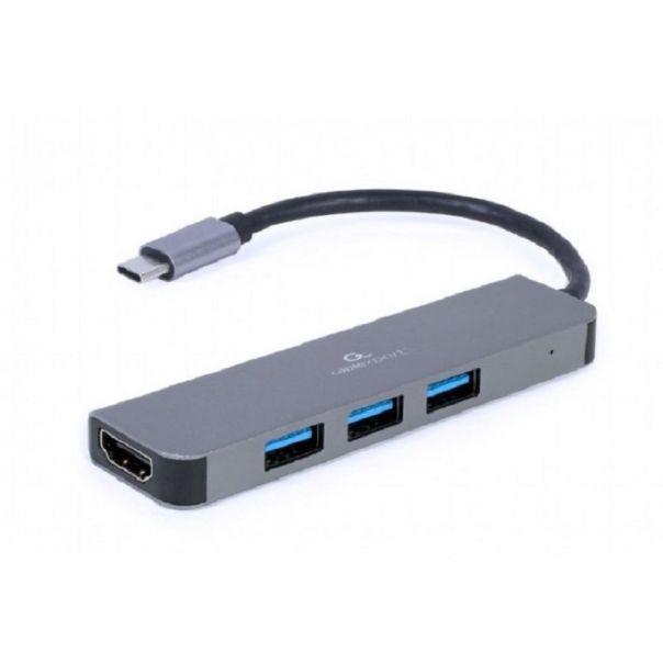 GEMBIRD Tip-C multiport USB hub, 3x USB-A, 1x HDMI (A-CM-COMBO2-01) - 175836