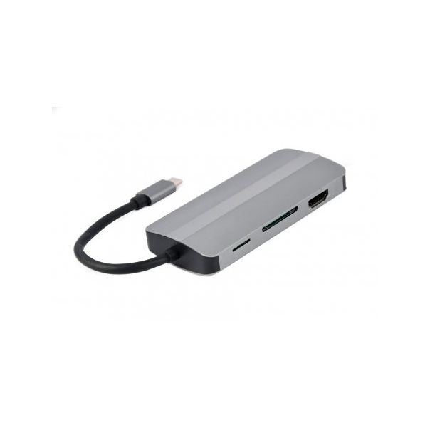 GEMBIRD Tip-C 8-u1 multiport USB hub (A-CM-COMBO8-02) - 175840