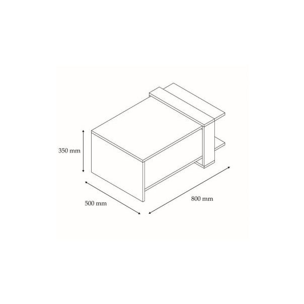 HANAH HOME Klub sto Funda, bela/antracit - 175958