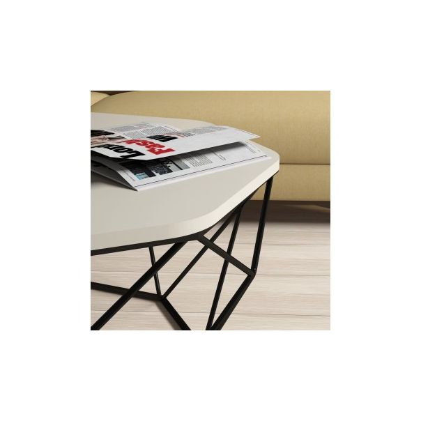 HANAH HOME Klub sto Diamond, krem/crna - 176000