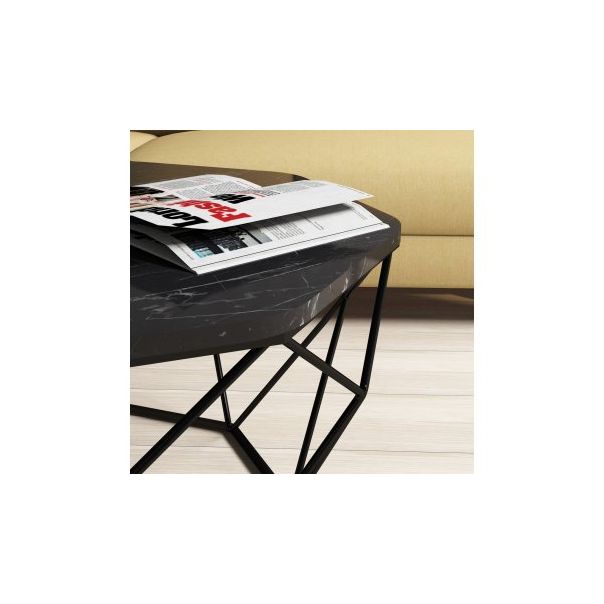 HANAH HOME Sto za dnevnu sobu Diamond Black Marble - 176001