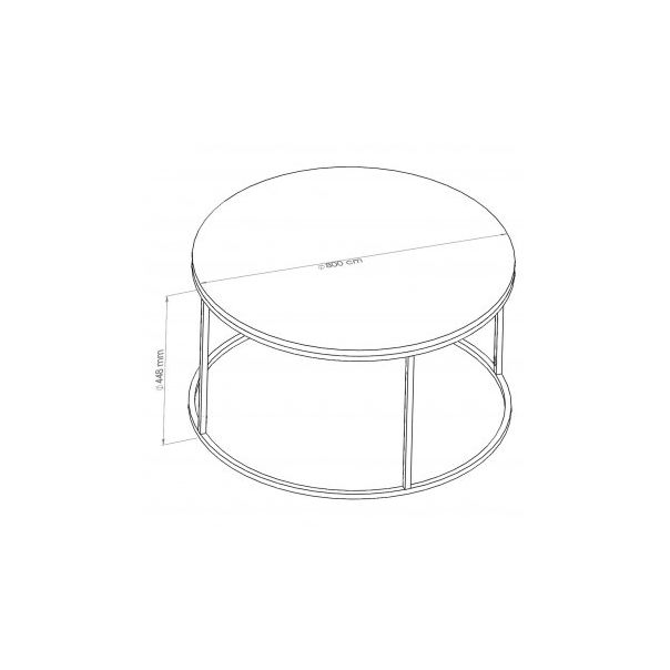 HANAH HOME Sto za dnevnu sobu Startis Black - 176006