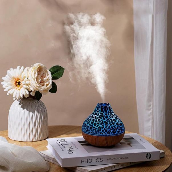 Stona ultrazvučna aroma lampa 300ml, braon/crna - EP3205050