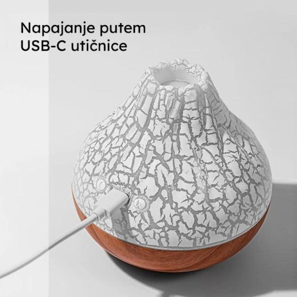 Stona ultrazvučna aroma lampa 300ml, braon/bela - EP3205056
