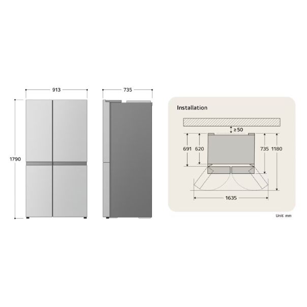 LG Side by side frižider GSLC40EPPE - EP2812143