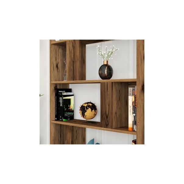 HANAH HOME Polica za knjige Lima Walnut - 176719