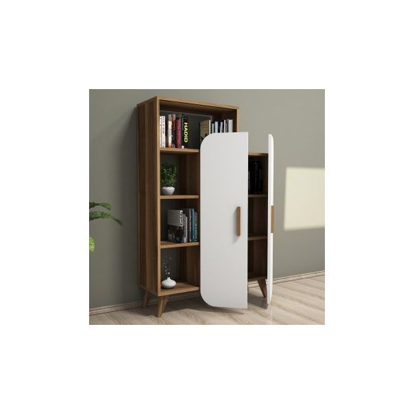 HANAH HOME Polica za knjige Form Walnut White - 176720