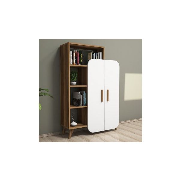 HANAH HOME Polica za knjige Form Walnut White - 176720