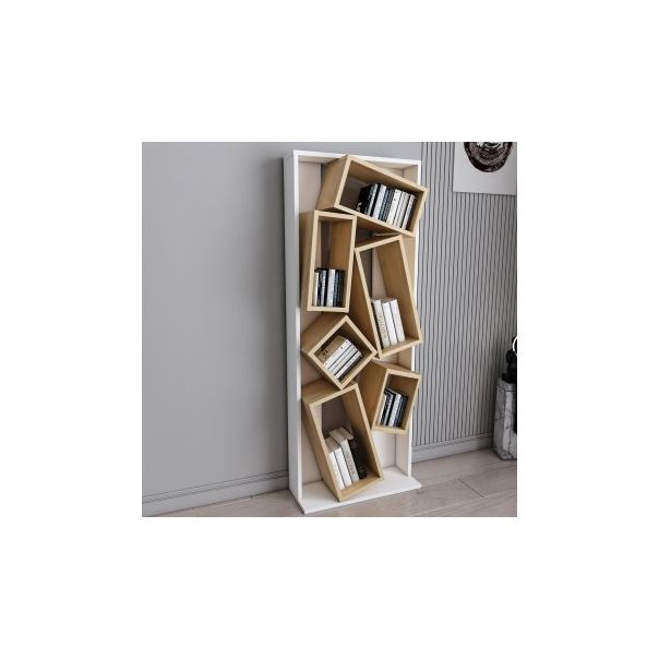 HANAH HOME Polica za knjige Carmen White Oak - 176732