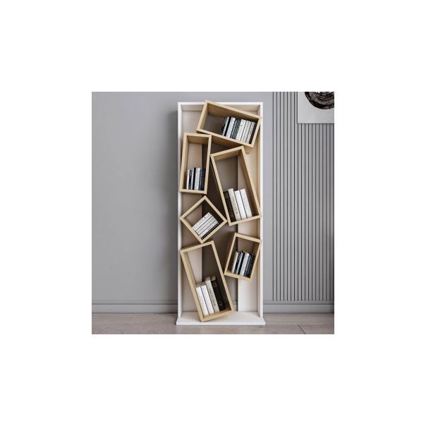 HANAH HOME Polica za knjige Carmen White Oak - 176732