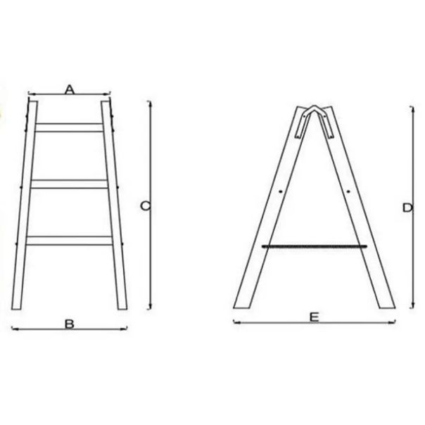 MaxMaster Drvene Merdevine 2x3 105cm - EP2817194
