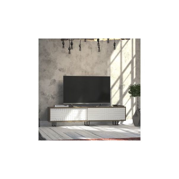 HANAH HOME TV komoda Askal, bela/braon - 177212