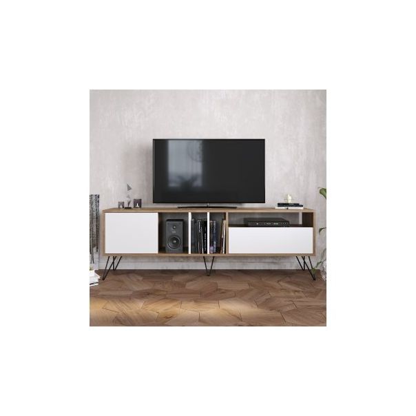 HANAH HOME TV polica Mistico 180 Walnut White - 177214