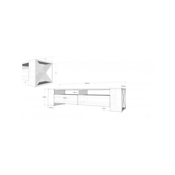 HANAH HOME TV polica Sosruko White - 177217