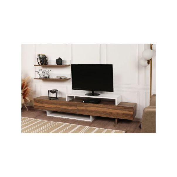 HANAH HOME TV polica Nirvana White Teak - 177370