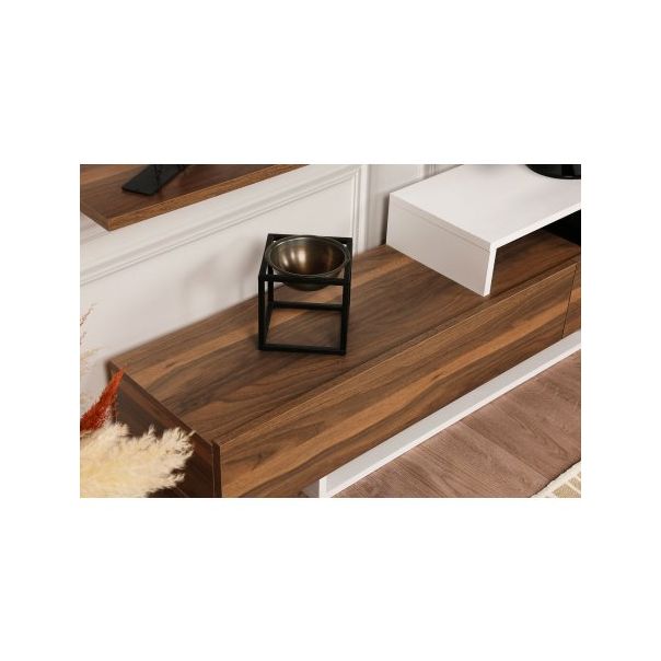 HANAH HOME TV polica Nirvana Teak White - 177371