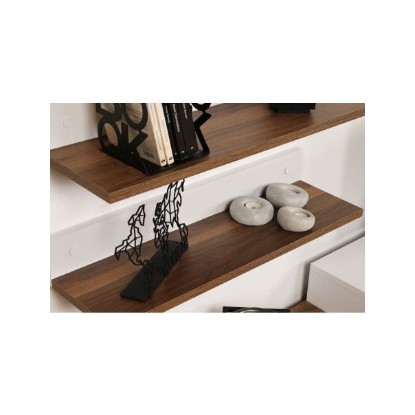 HANAH HOME TV polica Nirvana Teak White - 177371