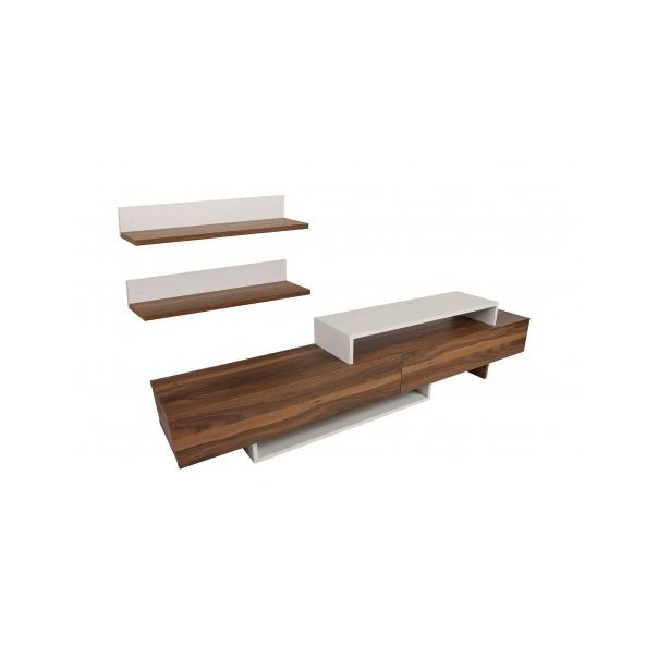 HANAH HOME TV polica Nirvana Teak White - 177371