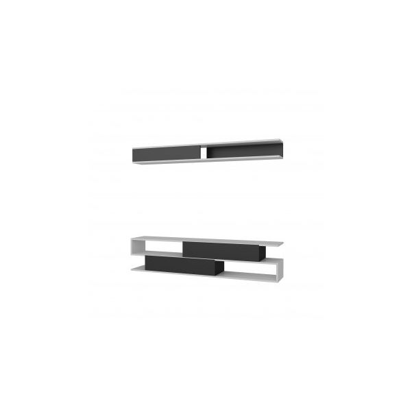 HANAH HOME TV komoda Sims, crna/bela - 177376