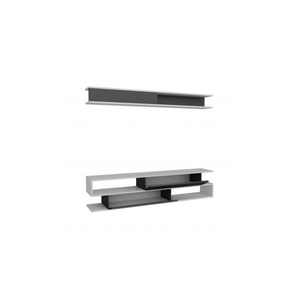 HANAH HOME TV komoda Sims, crna/bela - 177376