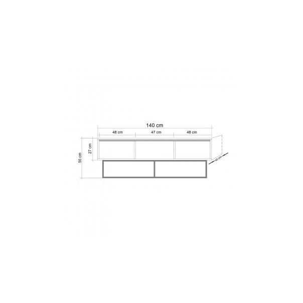 HANAH HOME TV polica Milo 140 - 177389