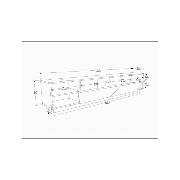 HANAH HOME TV polica Rhodes Oak - 177393