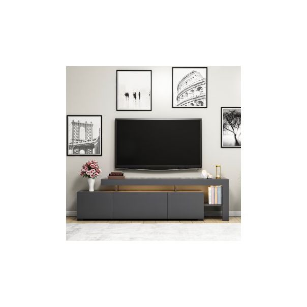 HANAH HOME TV komoda Beliz, antracit - 177417