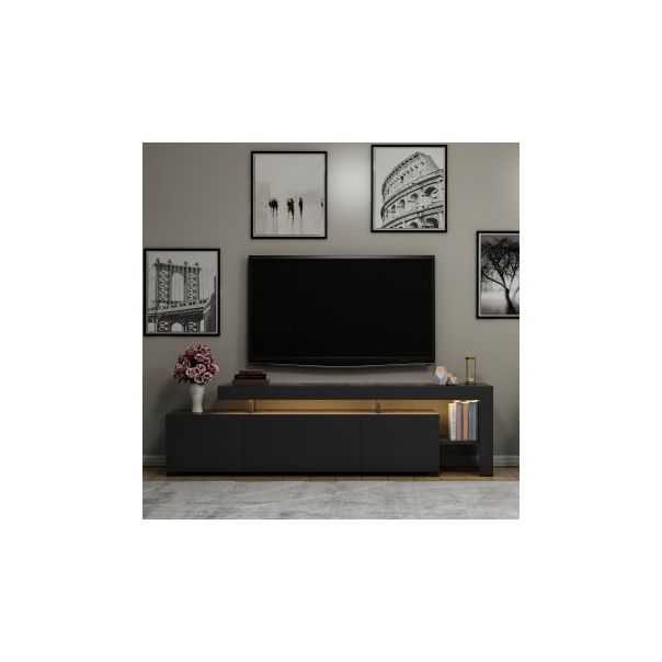 HANAH HOME TV komoda Beliz, antracit - 177417