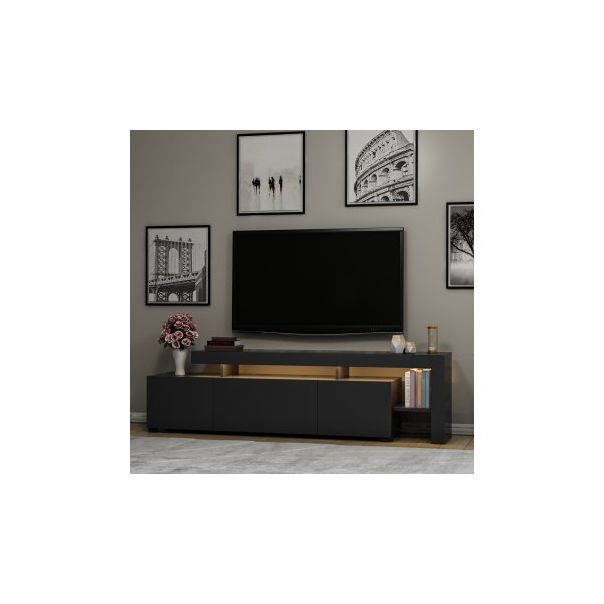 HANAH HOME TV komoda Beliz, antracit - 177417