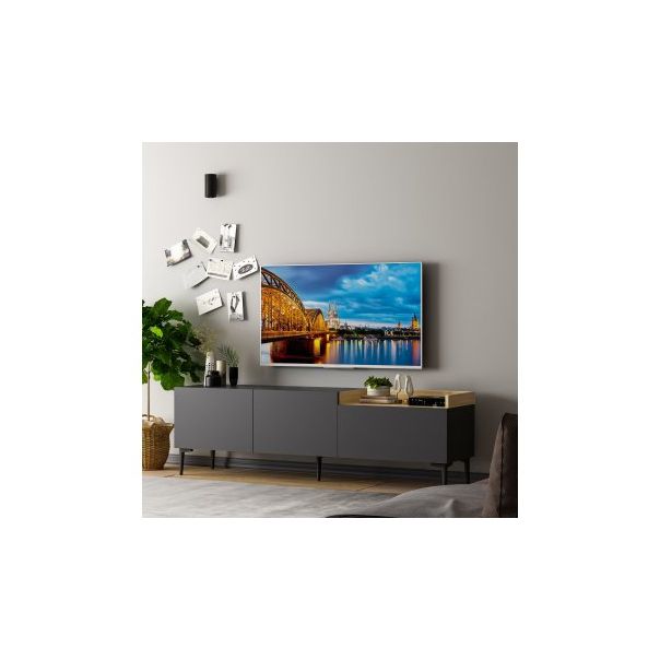 HANAH HOME TV polica Mia Anthracite - 177422
