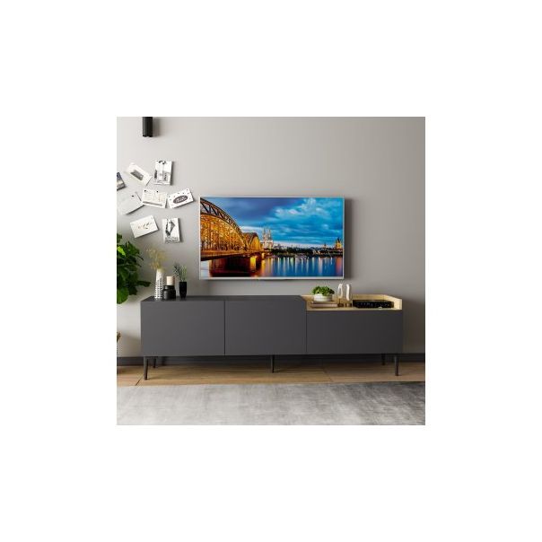 HANAH HOME TV polica Mia Anthracite - 177422