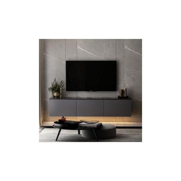 HANAH HOME Zidna TV komoda Neon Illuminated, antracit - 177424