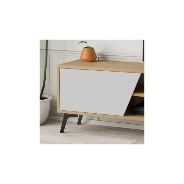 HANAH HOME TV polica Fiona Oak White - 177425