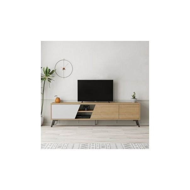 HANAH HOME TV polica Fiona Oak White - 177425