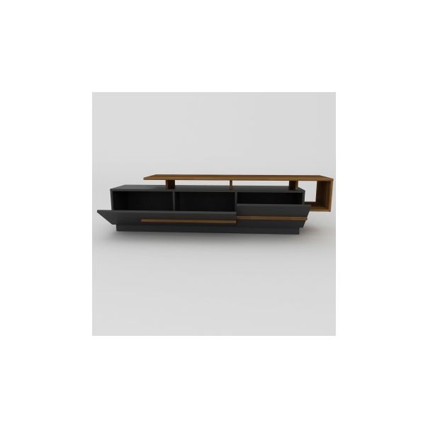 HANAH HOME TV polica Pia Black Walnut - 177440