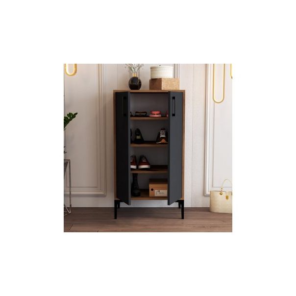 HANAH HOME Cipelarnik Prag, braon/antracit - 177560