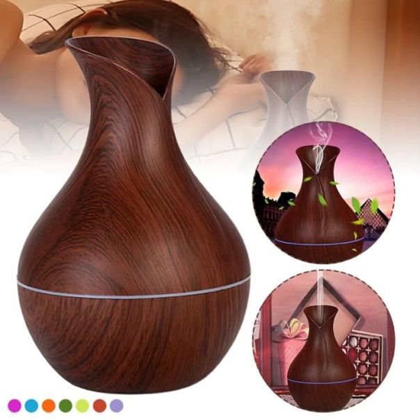 Stona ultrazvučna aroma lampa 100ml, braon - EP3205032