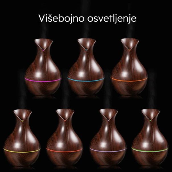 Stona ultrazvučna aroma lampa 100ml, braon - EP3205032
