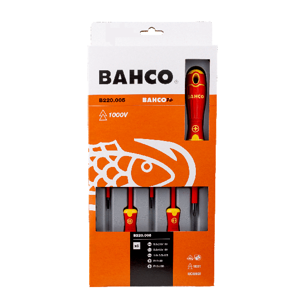 BAHCO Šrafcigeri ravnih i krstastih glava izolovani - set 5 komada B220.005 - MERKURSVAC20257