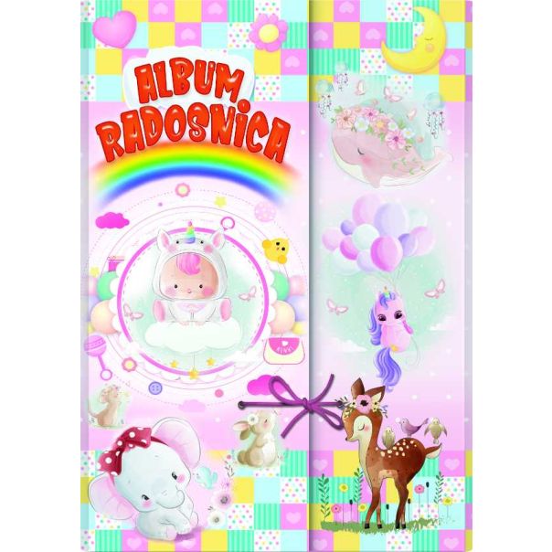 Radosnica za devojčiće Beba Roze - Omot sa vezicom + Album + Kesa - 1794