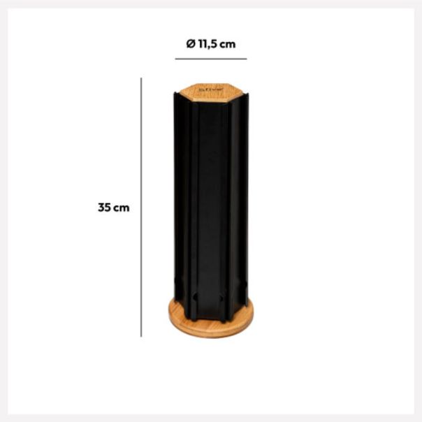 FIVE Držač espreso kapsula rotirajuć 60/1 11,5X35cm bambus/metal bež crna - 179671