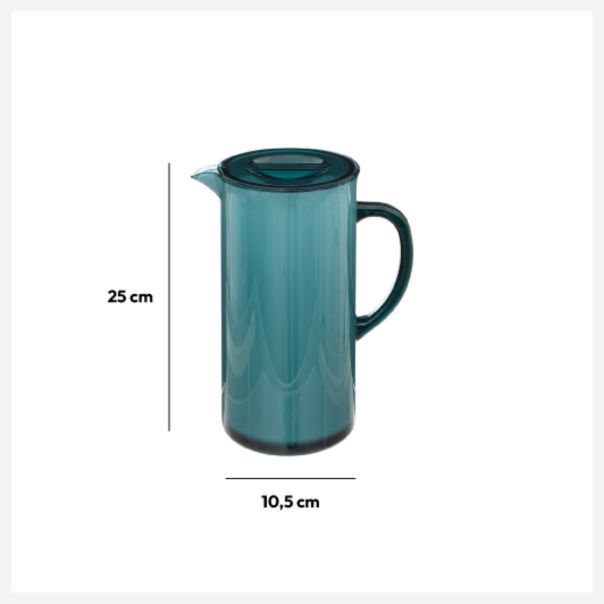 FIVE Bokal 2L 18X11,7X25cm polistiren petrolej - 179791D