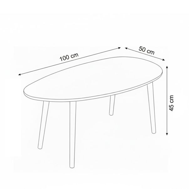 HANAH HOME Klub sto Nora, braon - EP3056634