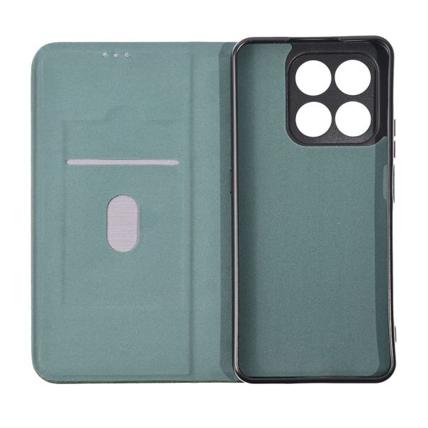 Maska za Honor X7d 4G/400 Smart 5G tamno zelena Teracell Elegant Flip - 224749