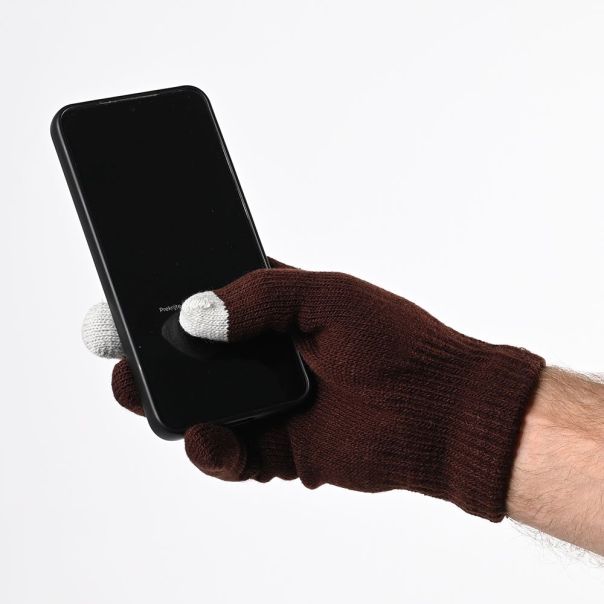 Rukavice za touch screen RY M (22cm) braon - 224523